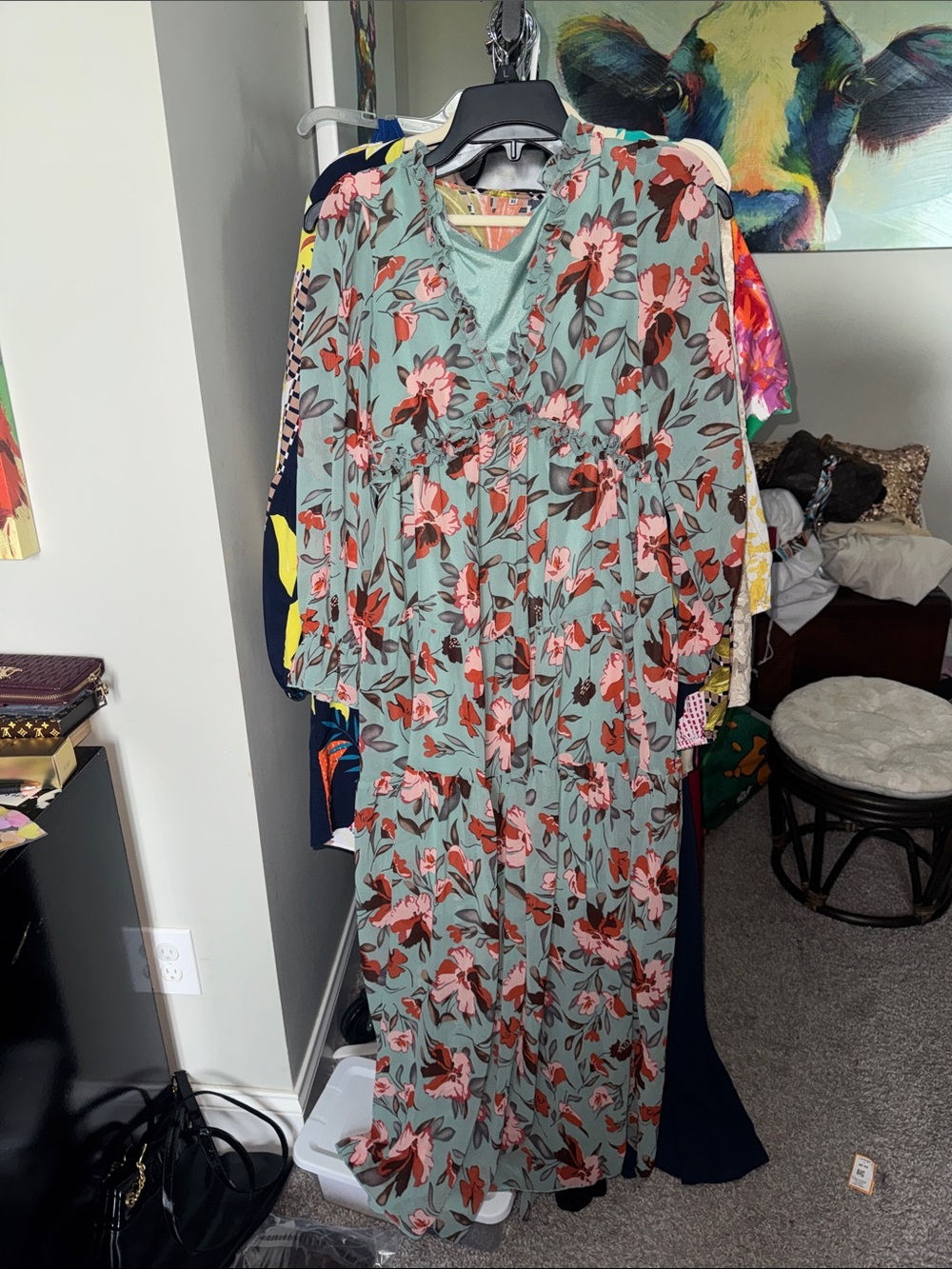 size large floral dress stunning